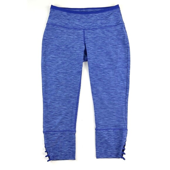 Prana Womens Sz M Blue Violet Tori Capri Cropped Leggings Performance Knit 21" - Picture 1 of 9
